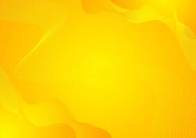 Yellow orange gradient background shape wave with line vector