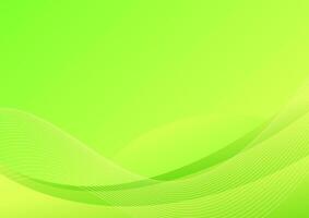 Abstract green gradient background with smooth lines vector