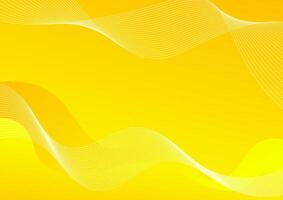 abstract yellow background with wavy lines vector