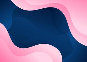 Gradient pink and navy blue wave background vector