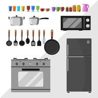 set of kitchenware. flat design . vector
