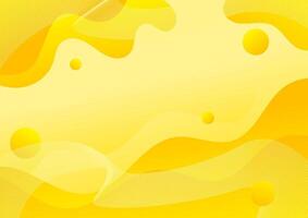 Yellow gradient abstract background liquid shape with wave line vector