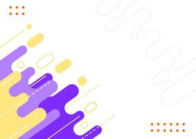 Abstract geometric purple and yellow background with outline shapes. Flat design style. vector