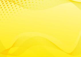 abstract yellow background with waves and dots vector