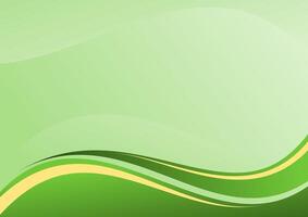 Green abstract background with wavy lines vector
