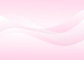 abstract pink gradient background with flowing line vector