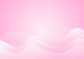 abstract gradient pink wave background with wavy lines vector