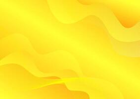 abstract yellow gradient background with shape and wavy lines vector