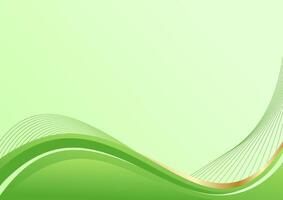 Abstract green background with wavy lines and place for your design. vector