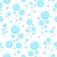 Seamless pattern with blue bubbles on white background vector