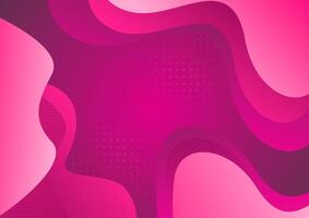 Pink gradient fluid shape background vector