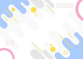 Abstract geometric pastel color shapes background in flat design style. vector