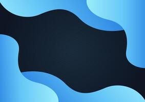 abstract blue wave background with black lines vector