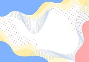 abstract background with wavy lines and dots vector