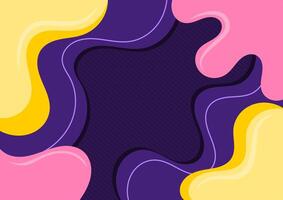 abstract background fluid shape with colorful waves and curves vector