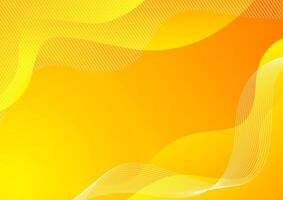 Abstract gradient background in yellow with waves and lines, giving a warm feeling vector