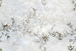 A beautiful floral design on a white background photo