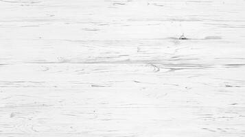 White wooden surface with a textured grain pattern. The planks are arranged horizontally, showcasing natural wood variations and knots. photo