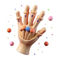 magnificent abstract Human Hand Bones Carpal Bones Isolated for Medical Illustrations professional png