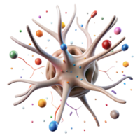 elegant abstract Human Neuron Structure Transparent for Neuroscience png
