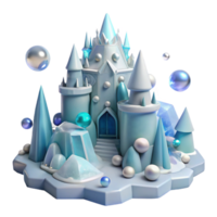 beautiful abstract Ice Castle Transparent for Winter Wonderland professional png