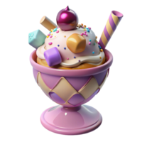 wonderful vintage Ice Cream Sundae Dessert Cutout for Sweet Treat Promotions genuine png