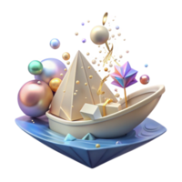 stunning classic Impressionist Boat on Water Cutout for Web Design png