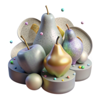 impressive creative Impressionist Still Life with Fruit Cutout authentic png