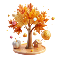 magnificent vintage Maple Tree Autumn Colors Transparent for Fall Projects high quality png