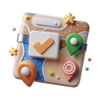 beautiful abstract Map Navigation Interface with Search Bar Transparent for Travel Apps professional png