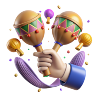 dramatic abstract Maracas Player Hands Shaking Cutout high quality png