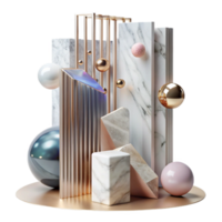 elegant abstract Marble Texture Vertical Composition for Mobile Design Transparent Background high resolution png