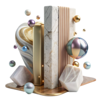 dramatic modern Marble Texture Vertical Composition for Mobile Design Transparent Background high quality png