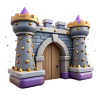 impressive creative Medieval Castle Gate Isolated for Fortress Architecture exclusive png