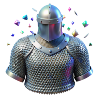 elegant minimalist Medieval Chainmail Armor Texture Cutout for Historical Costumes authentic png