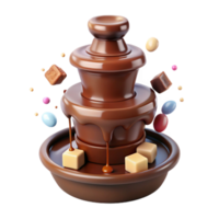 serene artistic Melting Chocolate Fountain Isolated for Food Art Projects png