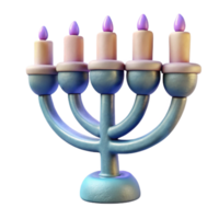 elegant modern Menorah Candles Hanukkah Transparent for Holiday Projects premium png