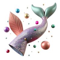 impressive abstract Mermaid Tail Cutout for Scrapbooking Projects premium png