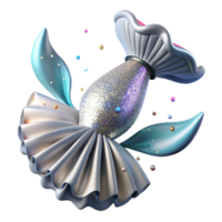 beautiful rustic Mermaid Tail Flounce Ruffled Edge Transparent high resolution png