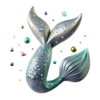 beautiful artistic Mermaid Tail Grunge Textured Design Transparent exclusive png