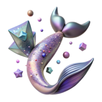 magnificent minimalist Mermaid Tail for Social Media Transparent Background professional png