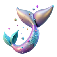 magnificent vintage Mermaid Tail Isolated for Print Media original png