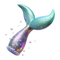 serene modern Mermaid Tail Oil Painting Artistic Style Isolated professional png