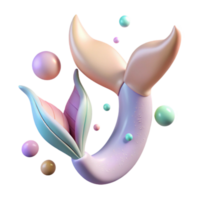 impressive artistic Mermaid Tail Pastel Soft Color Palette Cutout png