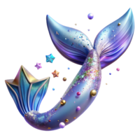 elegant artistic Mermaid Tail for Web Design Graphics detailed png