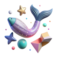 vibrant traditional Mermaid Tail Icon for Web Design Elements exclusive png