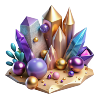 wonderful rustic Mystical Crystals Gemstones Transparent for Esoteric Designs exclusive png