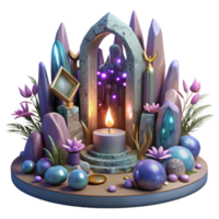 wonderful modern Mystical Forest Altar Transparent for Fantasy Art detailed png
