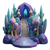 impressive creative Mystical Forest Pathway Cutout for Fantasy Adventures high resolution png