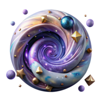 serene rustic Mystical Galaxy Nebula Swirl Transparent for Space Art detailed png
